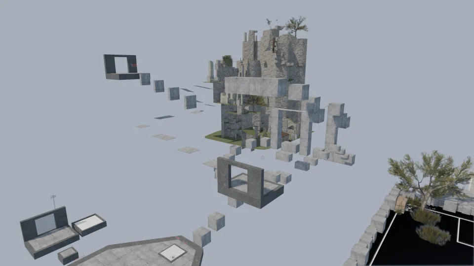 The start of Obstacle (hard) on Clouds (CS2 remake)