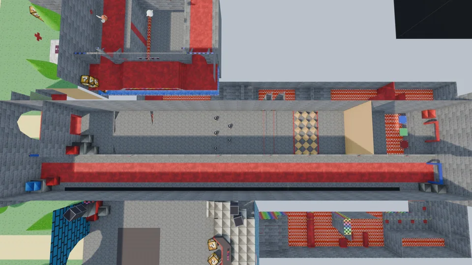 The start of Deathrun on Mario World