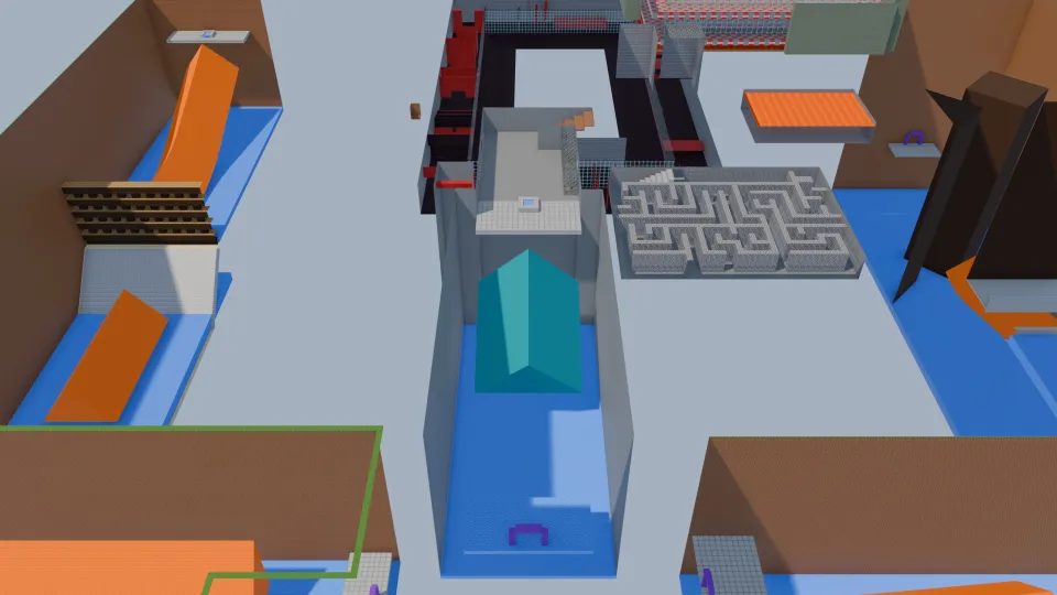 The start of Surf (5 stages) on Minecraft