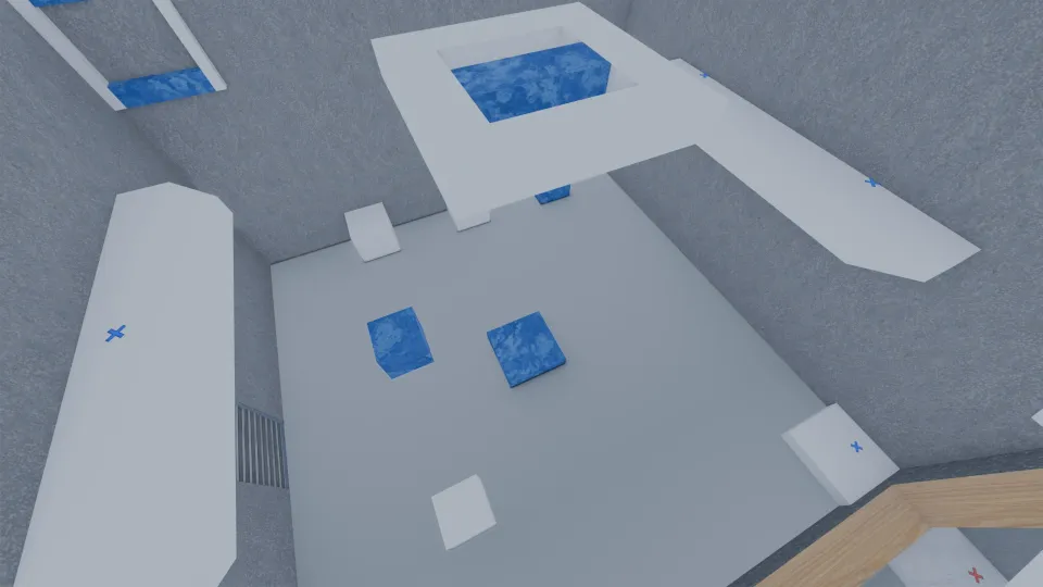 The start of MC tower (blue) on Overcooked