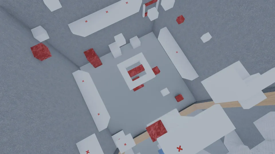 The start of MC tower (red) on Overcooked